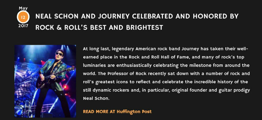Neal Schon receives rock and roll hall of fame award